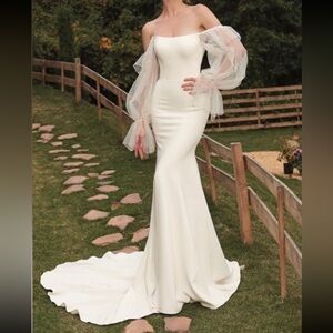 Elegant Off-Shoulder White Dress